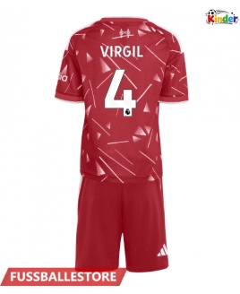 Günstige Liverpool Virgil van Dijk #4 Heimtrikotsatz Kinder 2026-27 Kurzarm (+ Kurze Hosen)